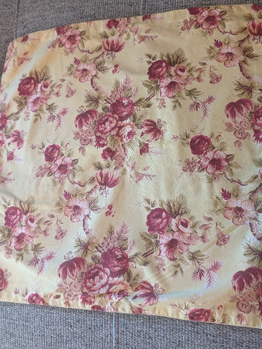 April Cornell Yellow and Pink Floral Pillow Sham